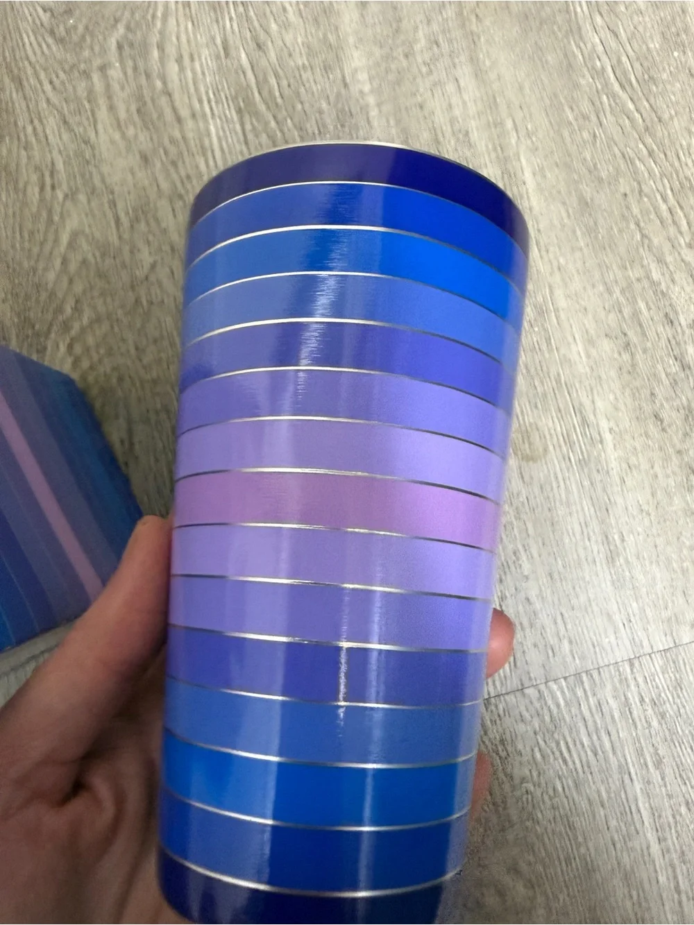 New Jonathan Adler Scala Cocktail Shaker featuring retro style stripes